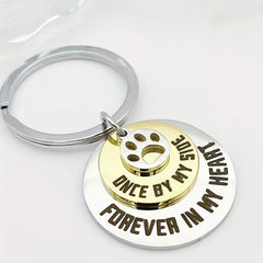 Pet Memorial Keychain for Dog and Cat Loss Sympathy Jewelry