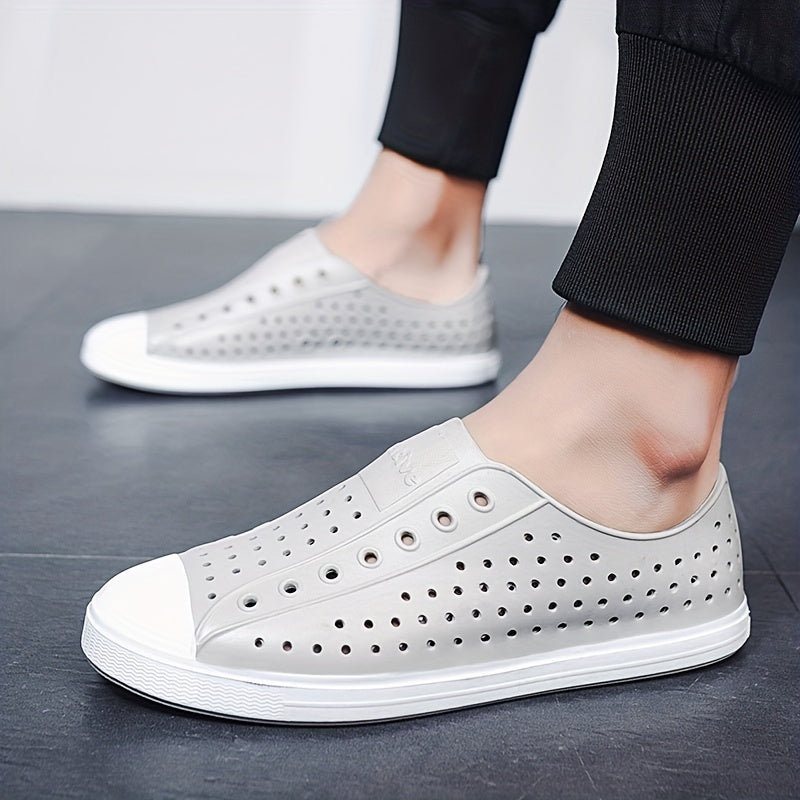 Women's Hollow Out Flat Shoes Round Toe Slip On Shoes