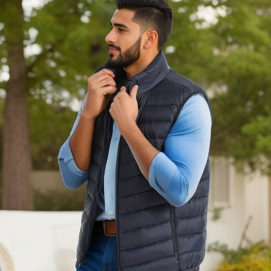 Men's Padded Thermal Casual Vest for Autumn Winter