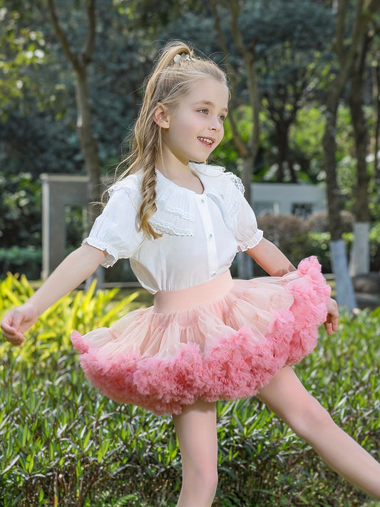 High Waist Elastic Tulle Layered Ballet Dance Skirt