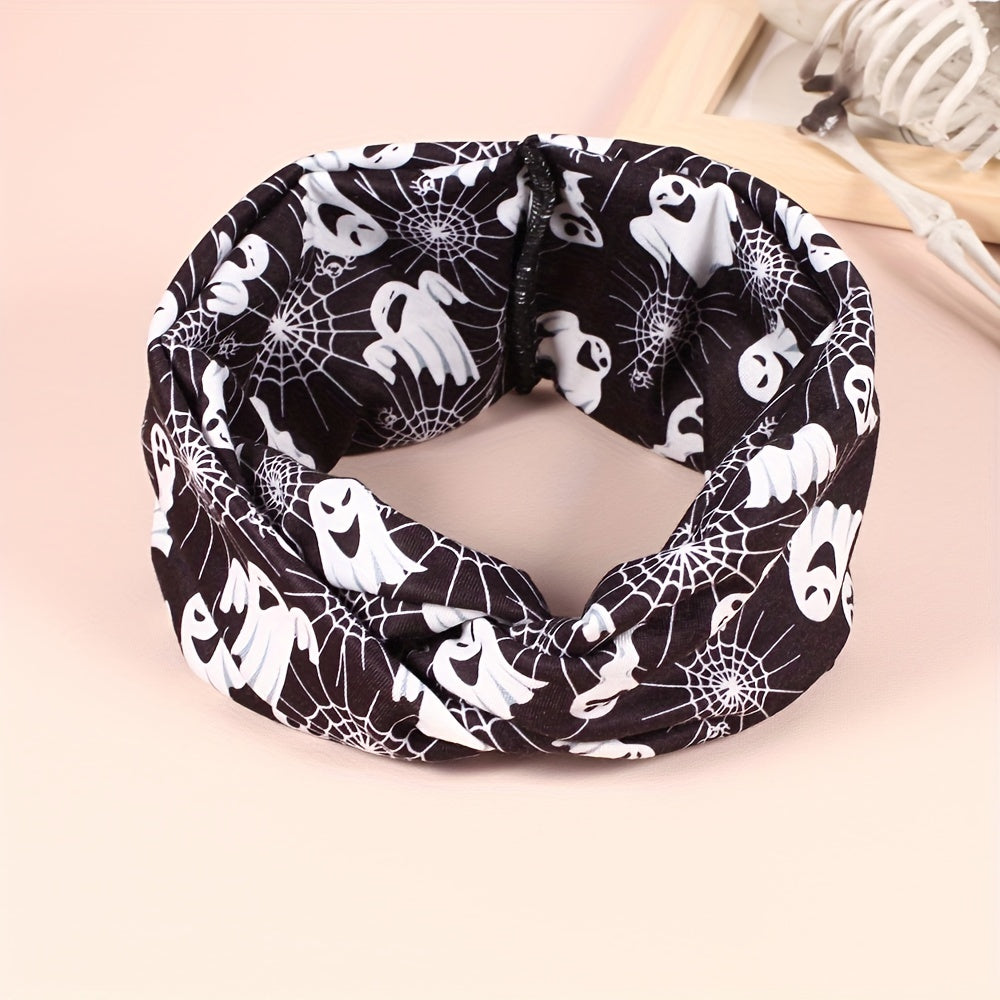 Pumpkin Ghost Pattern Headband Halloween Hairband