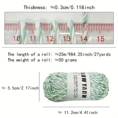 Glowing Luminous Macrame Cord For DIY Hand Knitting Yarn 50g