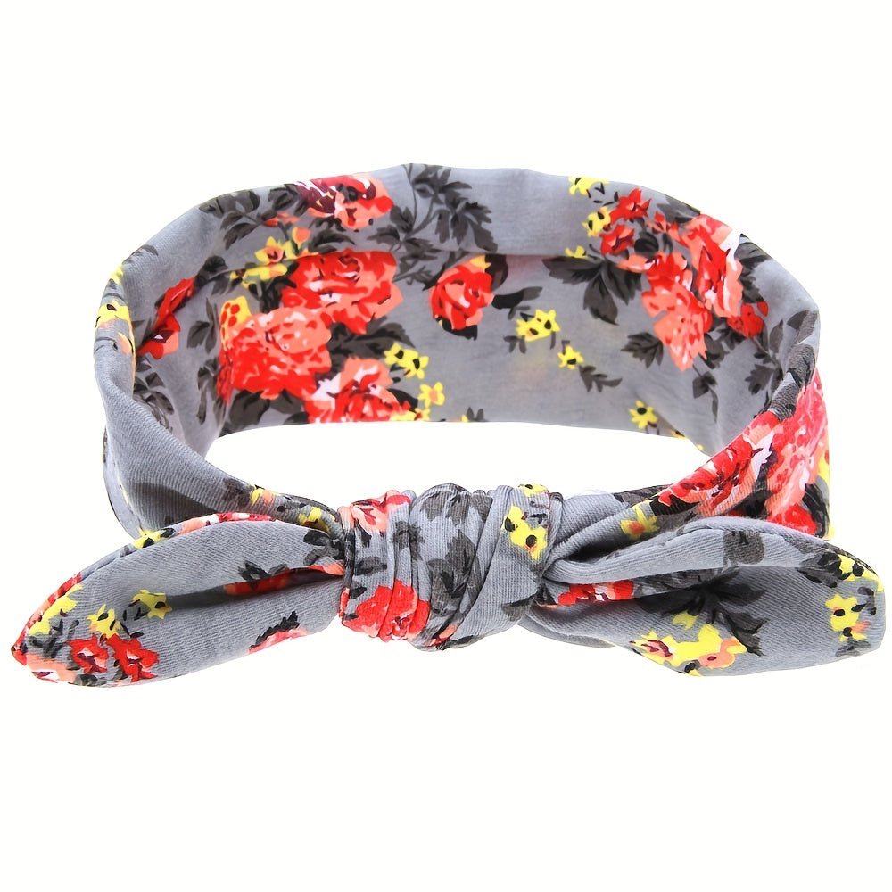 6pcs Soft Nylon Rabbit Ears Hair Tie Headband