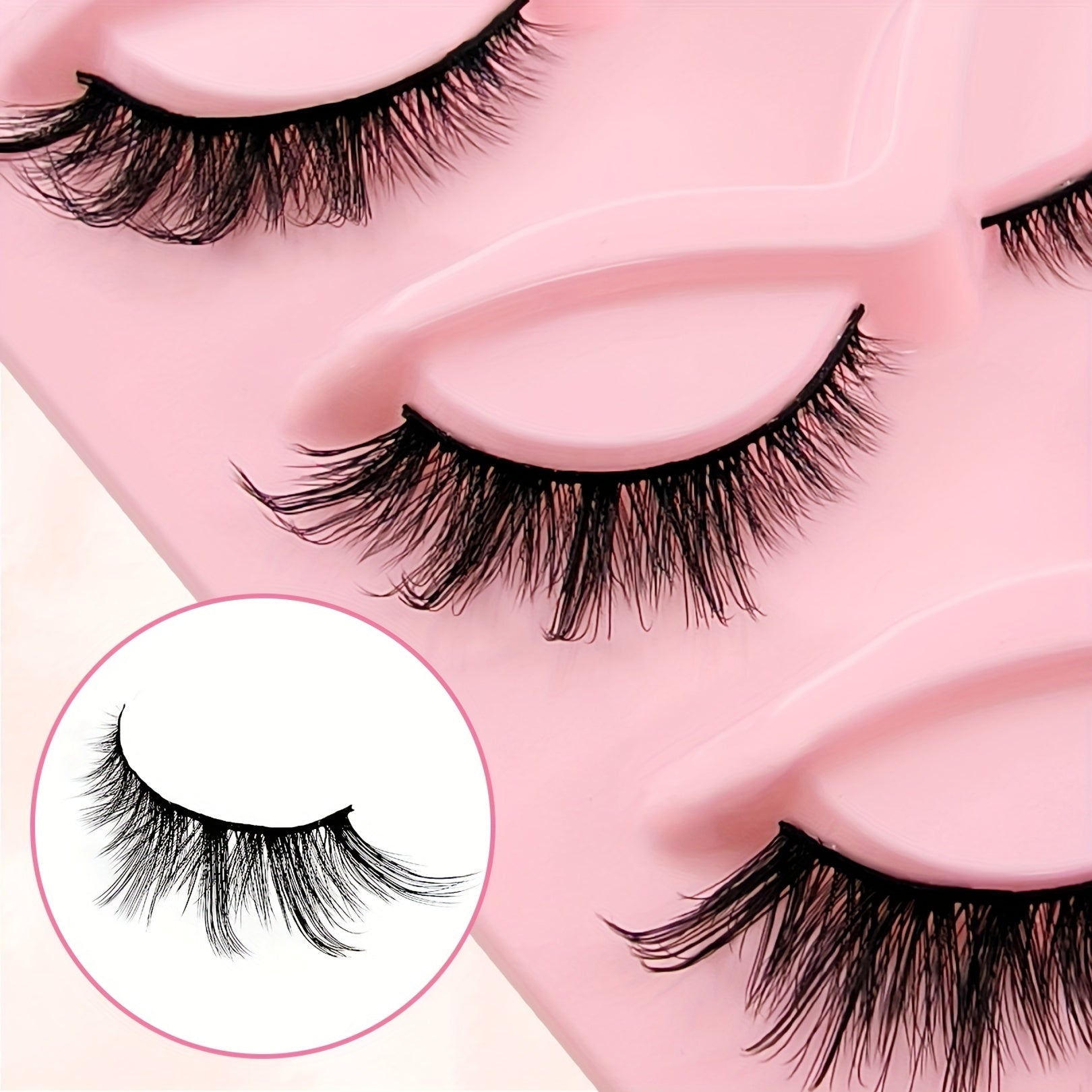 7 Pairs Cat Eye Lashes Fluffy Faux Mink False Eyelashes