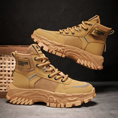 Men's High Top Hiking Boots Non Slip Lace Up Shoes