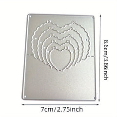 Layered Heart Die Cuts Love Cutting Die Stencil For Card Making