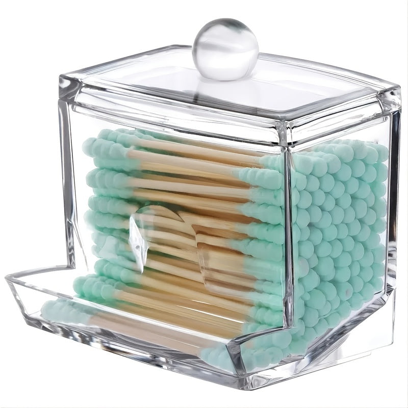 Cotton Swab Pads Holder Dispenser Clean Bathroom Storage Container