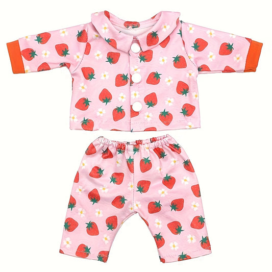 Soft Strawberry Animal Doll Clothes Set, 12In, Festive Fave
