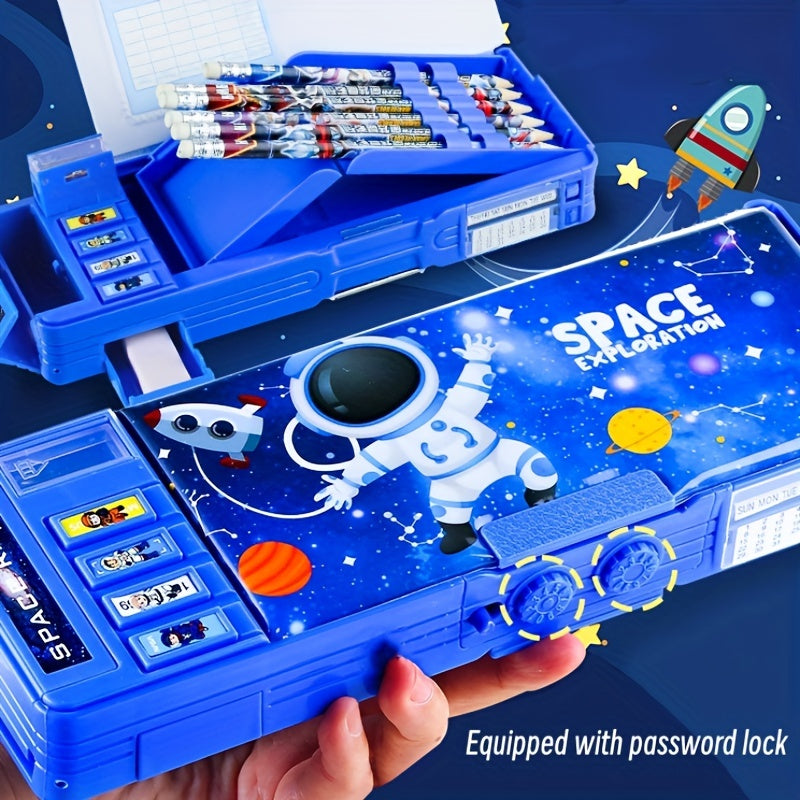 Password Lock Pencil Case Stationery Box