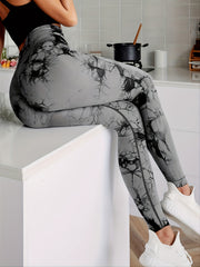 Tie Dye Yoga Leggings Seamless Butt Lifting Workout Pants