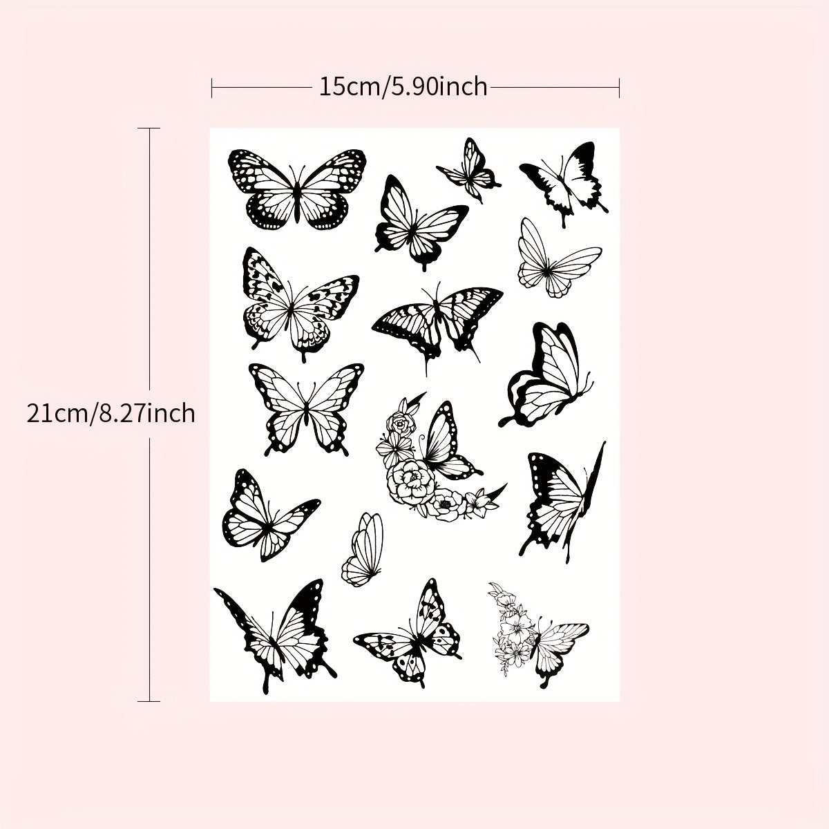 Butterfly Elements Temporary Tattoo Collection for Arm, Leg & Back