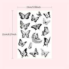 Butterfly Elements Temporary Tattoo Collection for Arm, Leg & Back