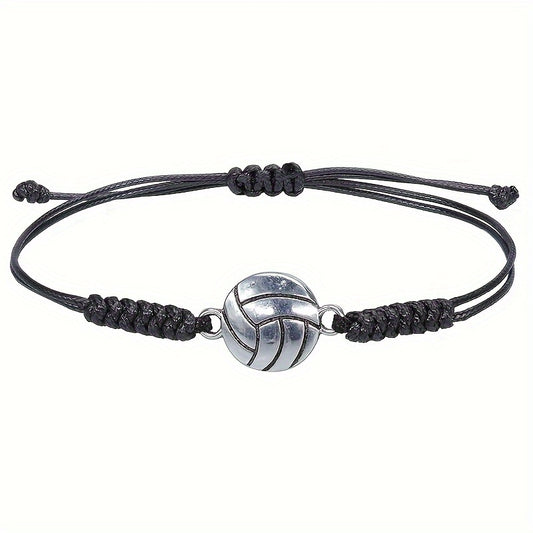 Adjustable Charm Alloy Bracelet Baseball Football Basketball Volleyball