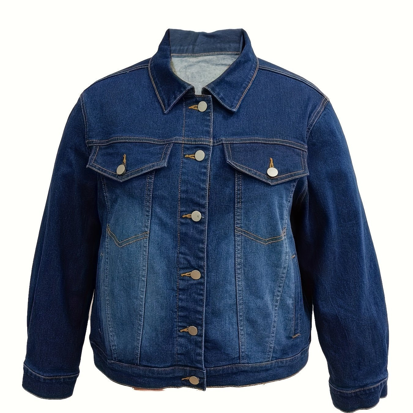  Denim Top Women's Washed Button Up Long Sleeve