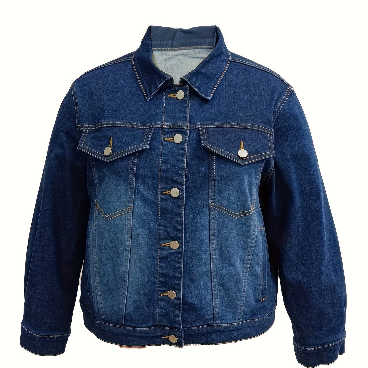  Denim Top Women's Washed Button Up Long Sleeve