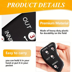 4 Wheel Baseball Umpire Clicker Counter for Scorekeeper