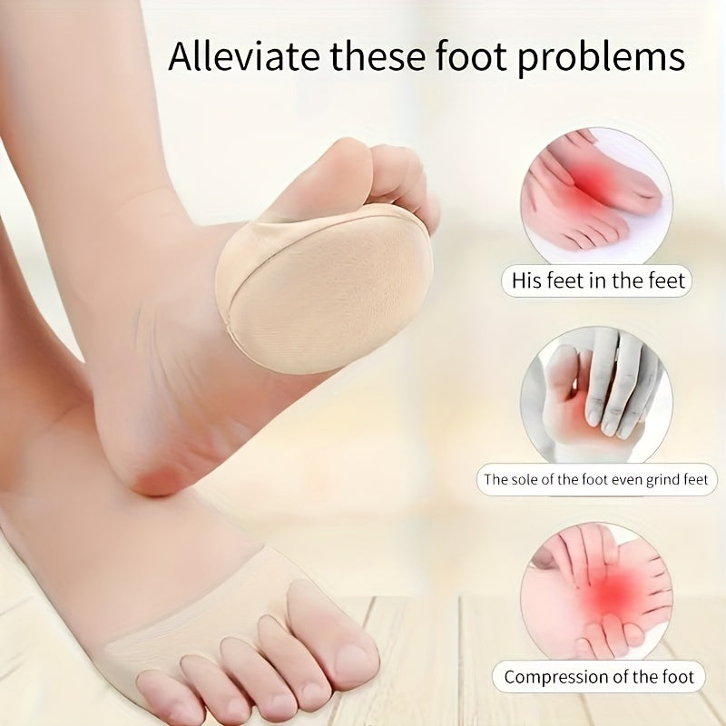 Women's Five Toe Socks With Forefoot Cushioning For High Heels