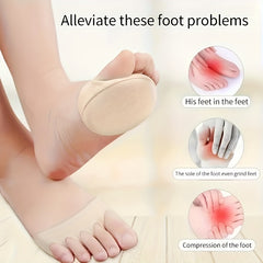 Women's Five Toe Socks With Forefoot Cushioning For High Heels