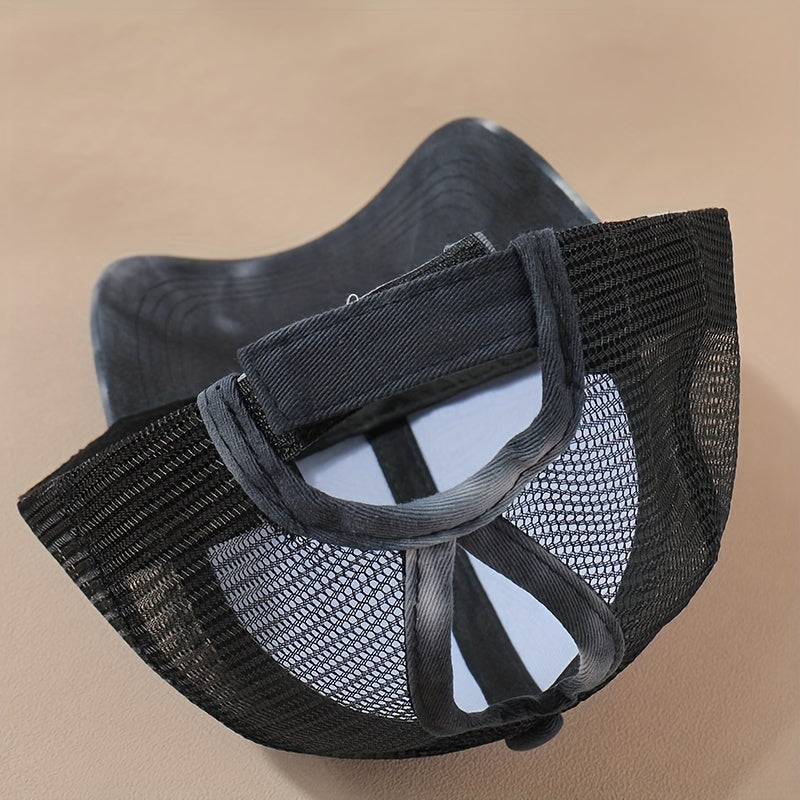Ponytail Tie Dye Trucker Hat Unisex Baseball Cap Mesh