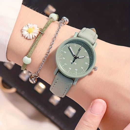 Kids Quartz Watch Colorful Pointer Round Wrist Watch