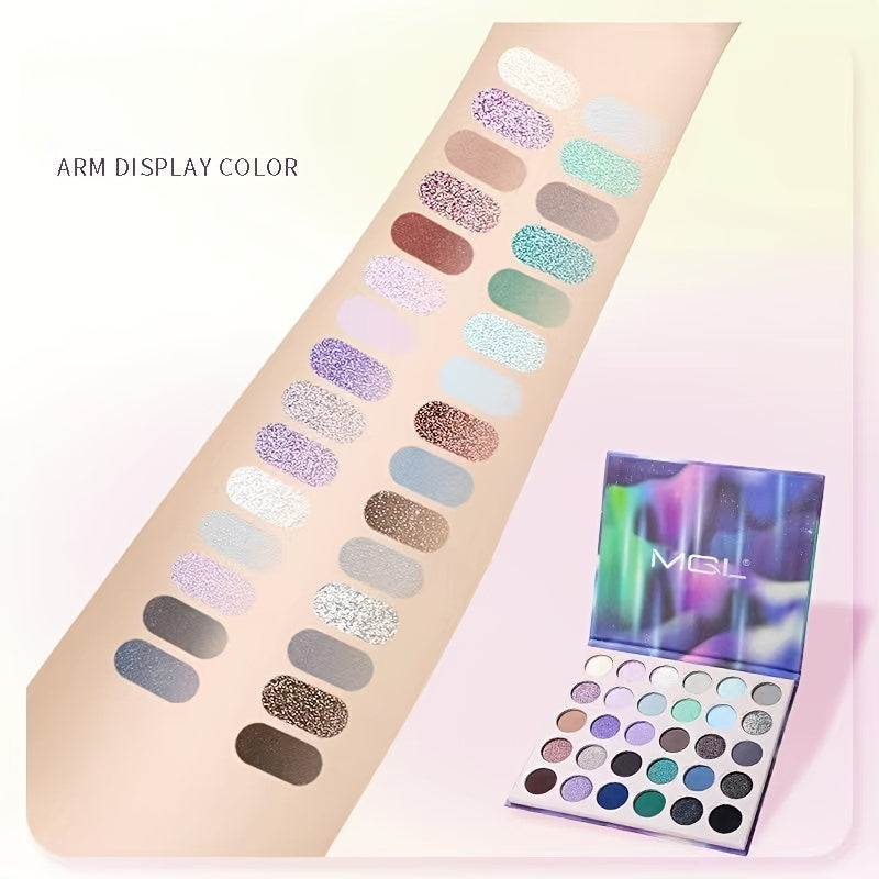 Purple Cold Tone Eyeshadow Palette Pearly Matte Shimmer