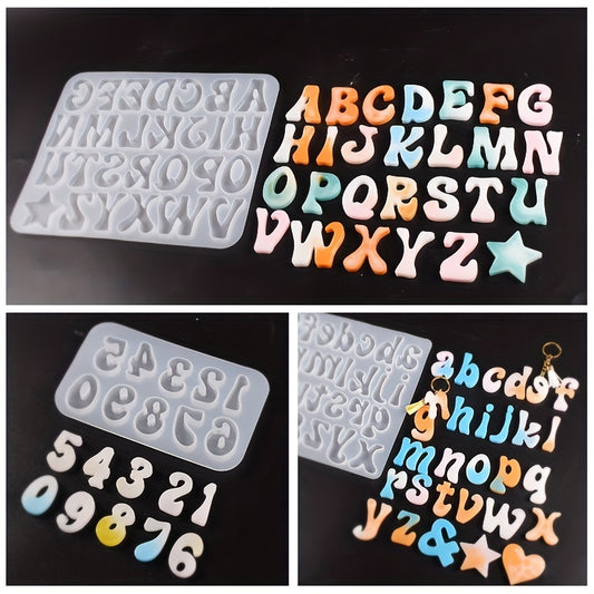 Crystal Drip Gel Mirror Case Number Keychain Molds