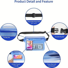 Waterproof Waist Pouch for Water Activities Safe Dry S