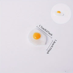 4pcs PVC Poached Egg Models for DIY Crafts and Educational Play