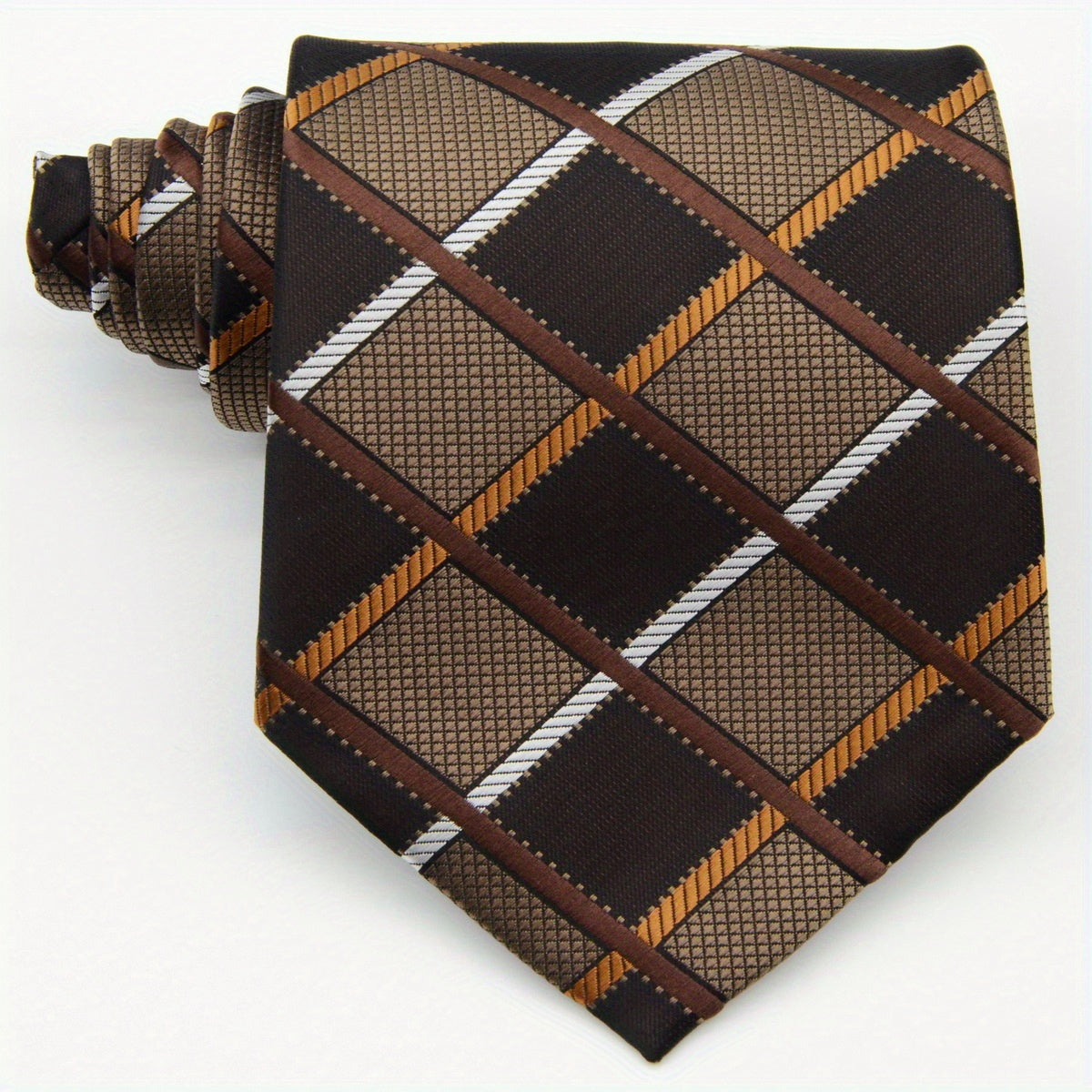 Jacquard Plaid Pattern Men's Tie