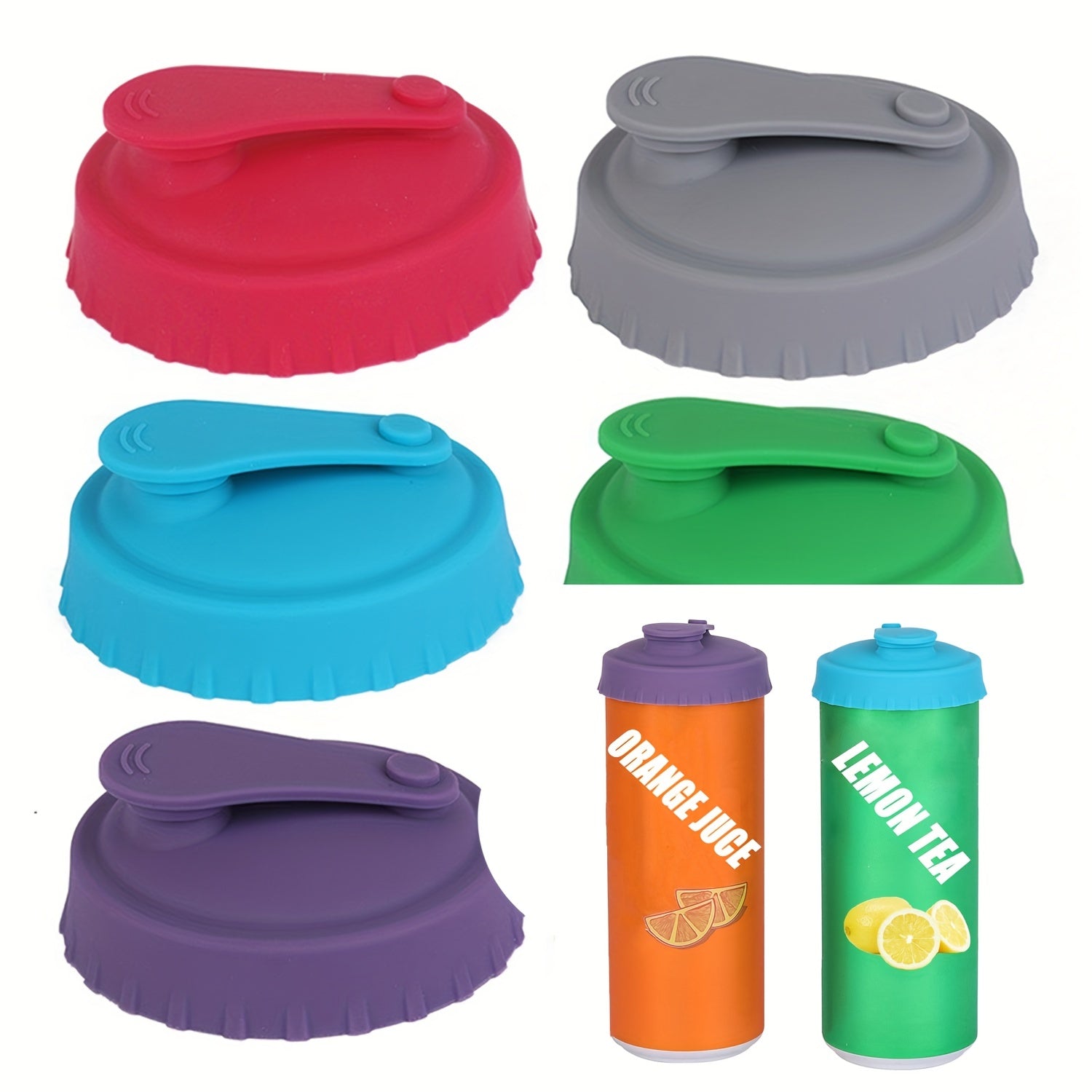 6pcs Silicone Can Lids for Mason Jars, Seals with Silicone Seal