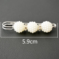 Pearl Brooch Metal Buckle Waist Pin Women Accessories