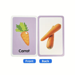 36 Vocabulary Cards Vegetable & Alphabet Word Matching Learning Set