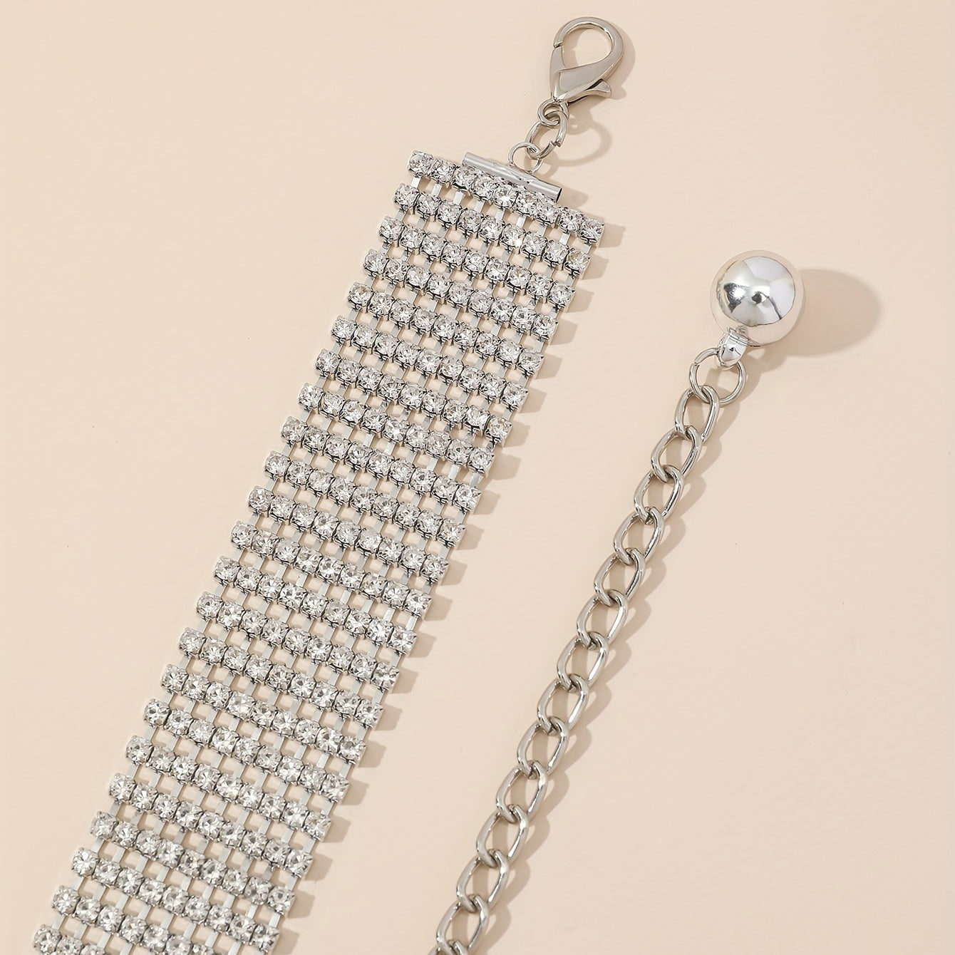 Rhinestone Inlaid Waist Chain Hollow Metal Belt Dress Girdle