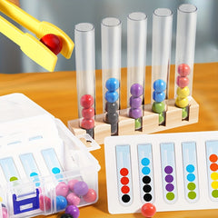 Colorful Wooden Puzzle Ball Matching Game Educational Parent Youngsters