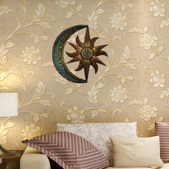 Metal Sun Moon Wall Decor Outdoor Sun Wall Art Garden Decor