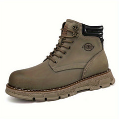 Men's High Top Hiking Boots Non Slip Lace Up Shoes For Outdoor Activities
