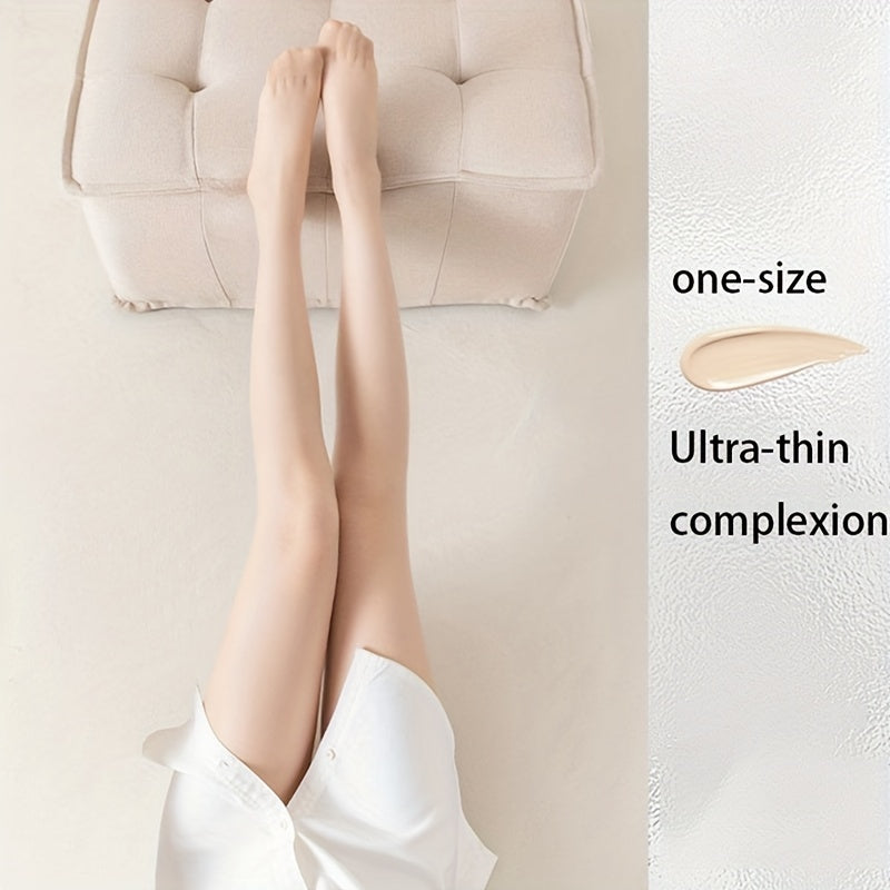 Ultra Thin Sheer Tights High Waist Footed Pantyhose Women's Stockings