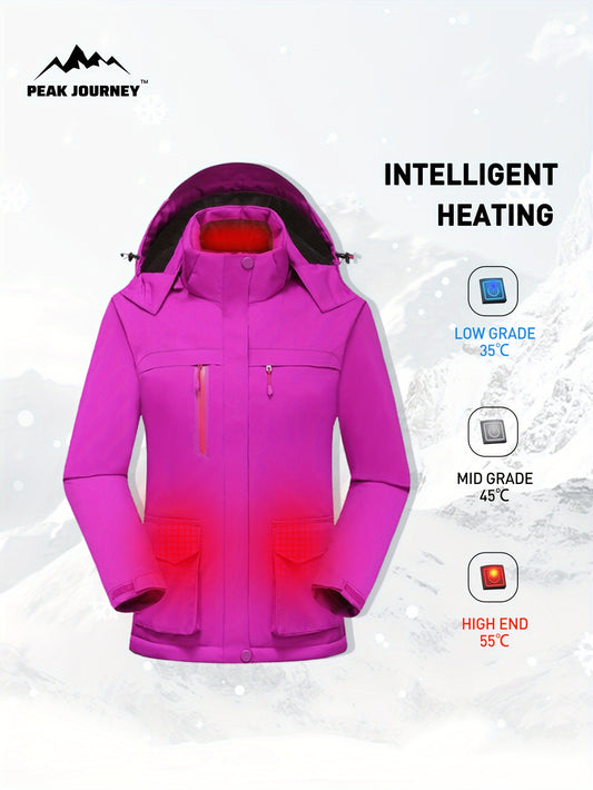 Waterproof Hooded Ski Jacket for Women