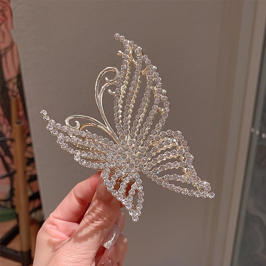 Rhinestone Pearl Butterfly Hair Clip Butterfly Claw Clip Bow Hair Clips