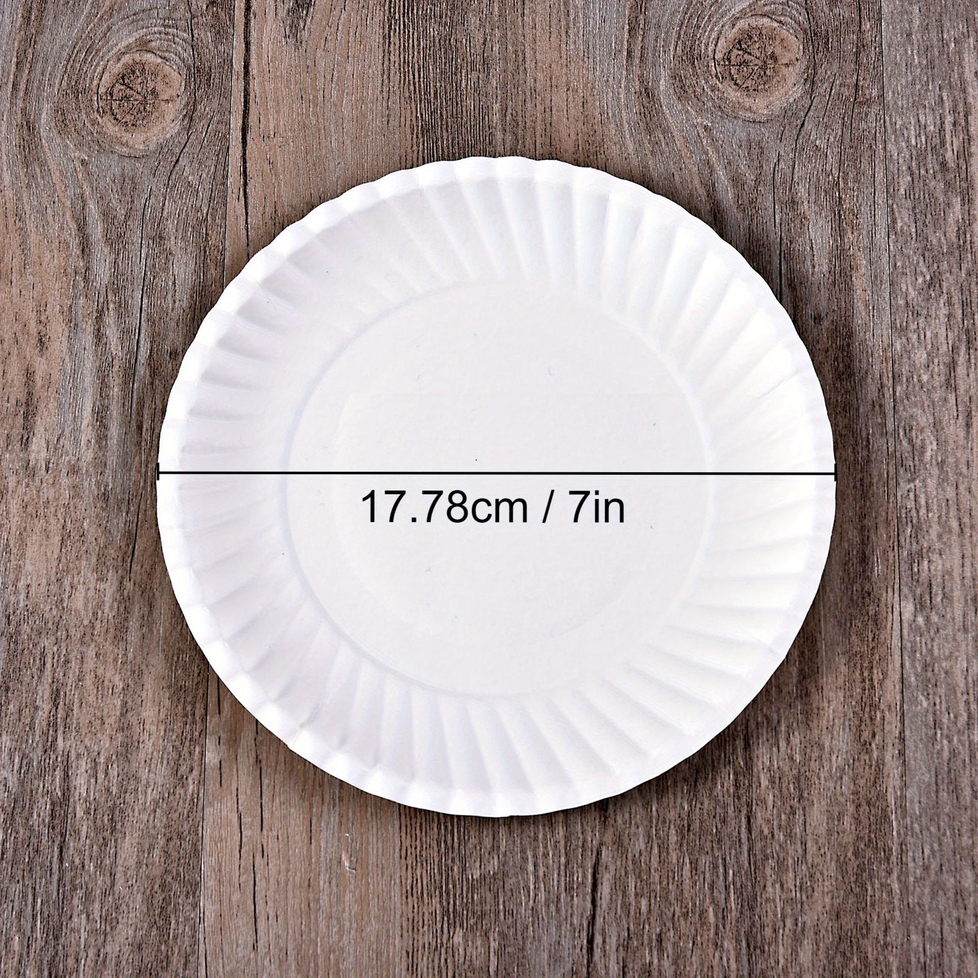 50pcs Disposable Plates for Home & Restaurant 15-22cm Biodegradable