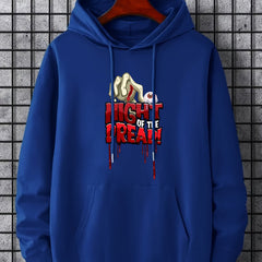 Dread Men's Halloween Print Hoodie Stretch Drawstring Sweatshirt