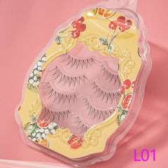 Natural Soft Anime Eyes False Lashes 4 Pairs