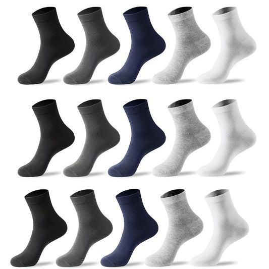 10 Pairs Teenagers Boys Casual Sports Socks Basketball Breathable Crew Socks