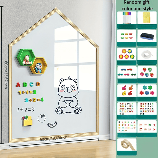 Detachable Magnetic Whiteboard 50.01 x 59 Self Adhesive Dry Erase Board