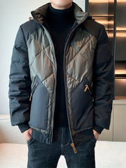 Men's Hooded Cotton Padded Jacket for Winter
