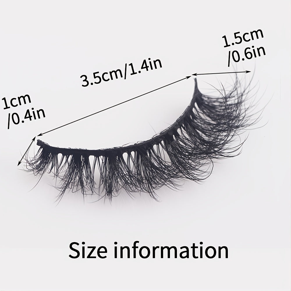 Mink Fluffy False Eyelashes Pack 5 Pairs Mega Volume Extensions