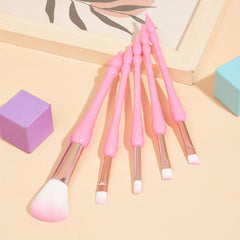 5pc Gourd Handle Makeup Brush Set for Eyebrows Eyeshadow Concealer