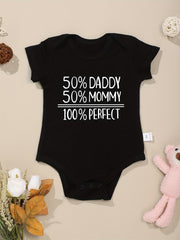 Cotton Letter Print Baby Onesies Comfortable Crew Neck Soft Baby Bodysuits