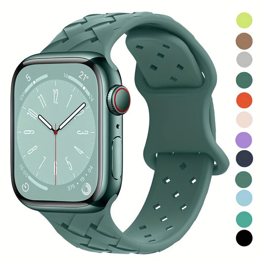 Silicone Braided Strap For IWatch Series Ultra SE 8 7 6 5 4 3 2