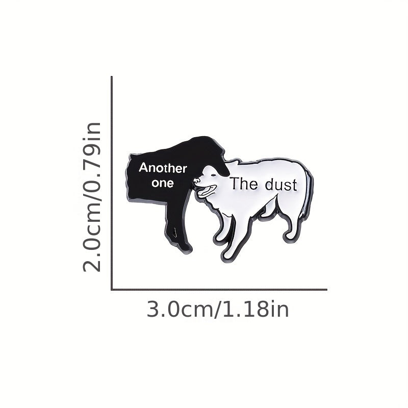 Cartoon Dog Enamel Lapel Pin Funny Animal Brooch